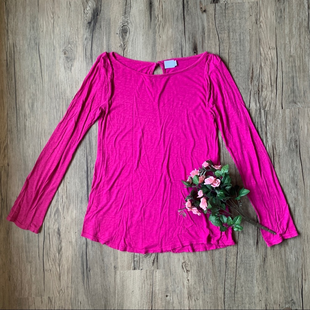 T Los Angeles | Fuchsia Long Sleeve Tee